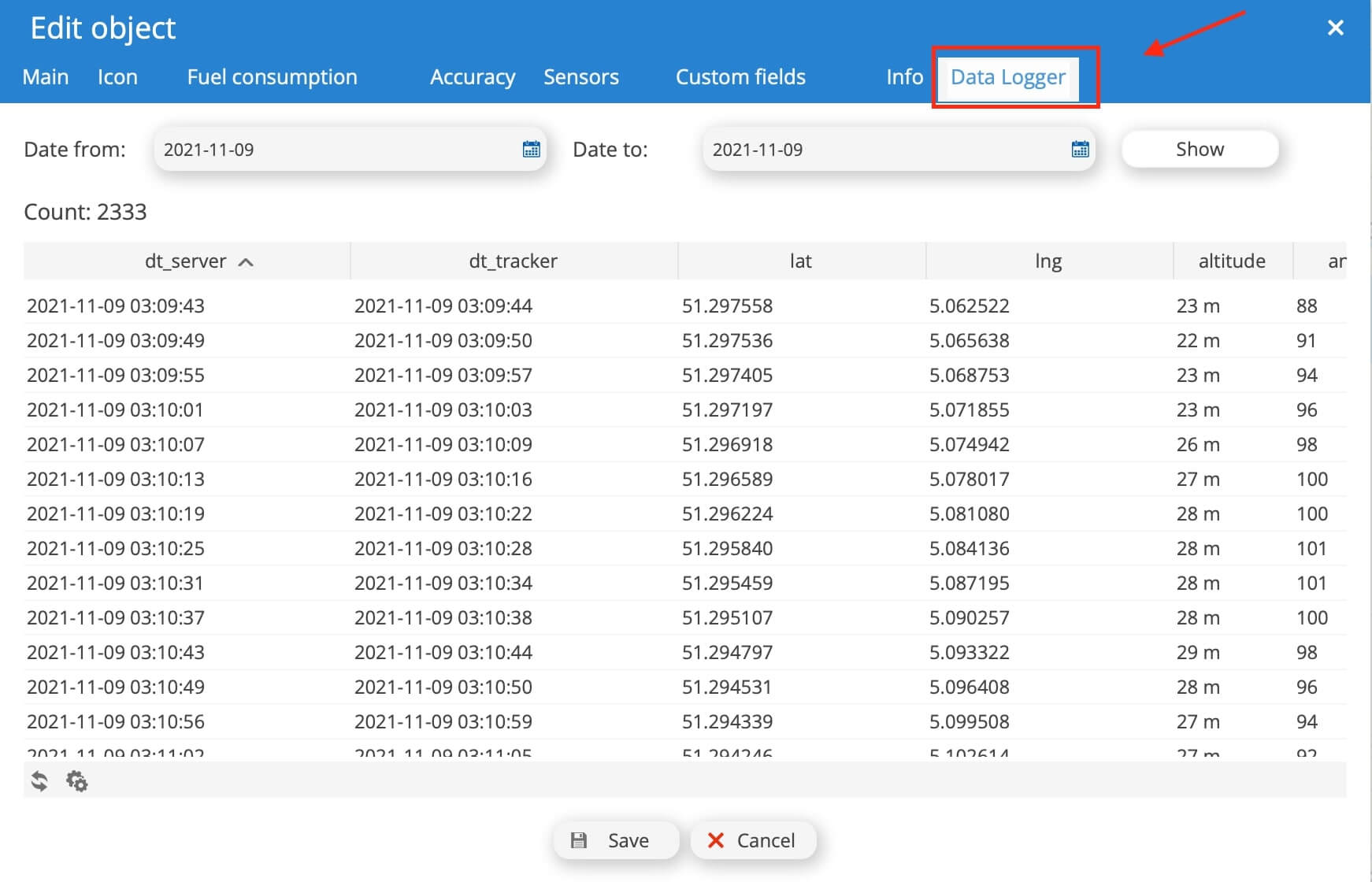 Data Logger - GPS Tracking Software - TrackerWay